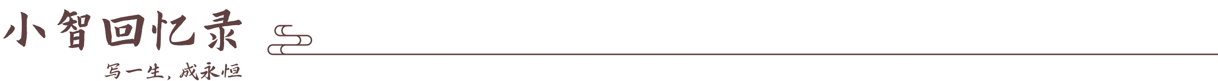 小智回忆录标题装饰图
